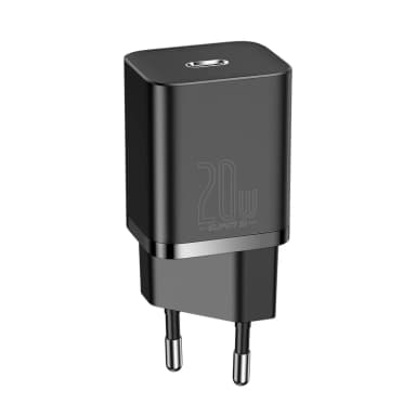 شارژر دیواری باسئوس مدل TZCCSUP-B02 به همراه کابل تبدیل لایتنینگ